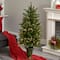 4ft. Pre-Lit Artificial Christmas Tree, Clear LED Lights